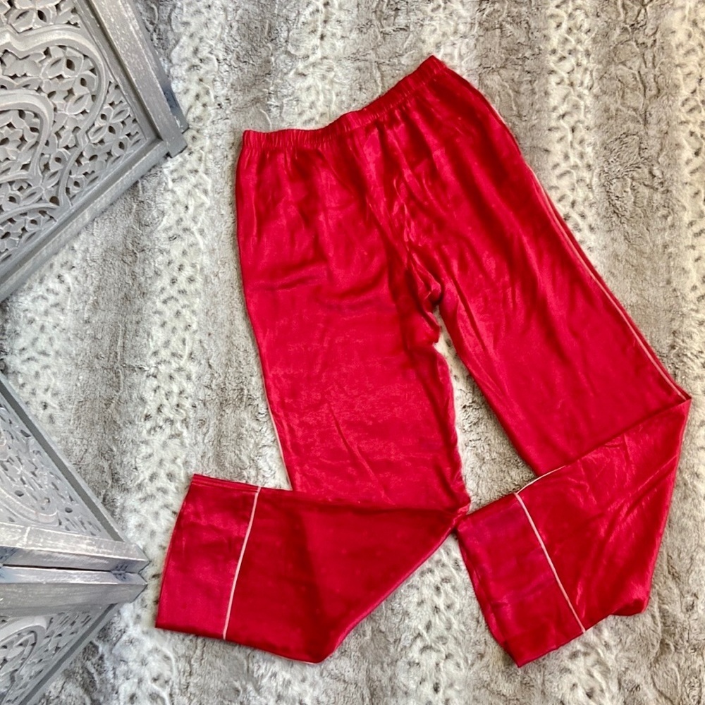 Victoria’s Secret polka dot pajama pants medium satin Lovecore Valentine’s Day